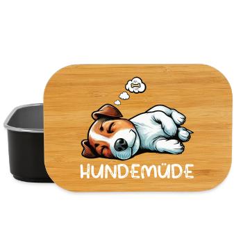 Hundemüde Jack Russel terrier Jack russel besitzer - Lunch Box - Schwarz - Vorne
