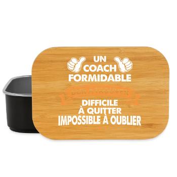 Coach Formidable Idée Cadeau Coach Sportif Humour - Boîte à goûter - noir - Devant