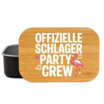Schlager Party Crew Mallorca Flamingo JGA Malle - Lunch Box - Schwarz - Vorne