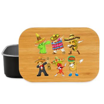 Cinco De Mayo Dabbing Charaktere Shirt - Lunch Box - Schwarz - Vorne