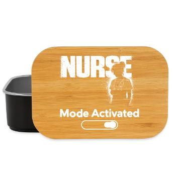 Nurse Mode Activated Shirt Funny Nurse Gift - Lunch Box - black - Front