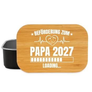 Papa 2027 Loading – Beförderung zum Vater - Lunch Box - Schwarz - Vorne