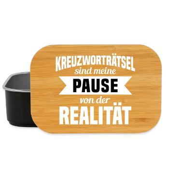 Kreuzworträtsel Pause von der Realität - Lunch Box - Schwarz - Vorne