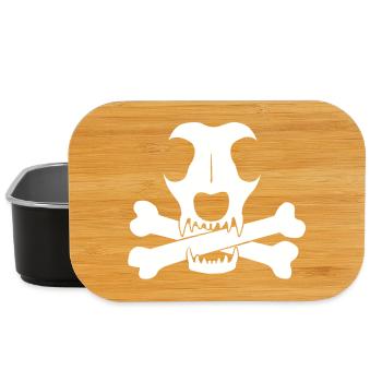 Logo du chien pirate - Boîte à goûter - noir - Devant