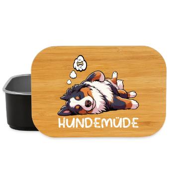 Hundemüde Appenzeller Sennenhund Sennenhunde  - Lunch Box - Schwarz - Vorne