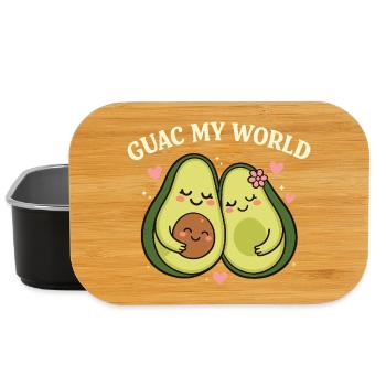 Chemise de couple avocat Guac My World Cadeau Amour - Boîte à goûter - noir - Devant