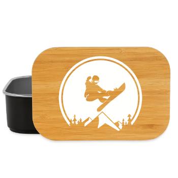 Snowboarder-Silhouette am Mountain Peak - Lunch Box - Schwarz - Vorne
