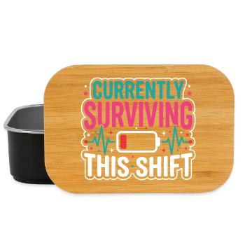 Night Shift Nurse, Tired - Lunch Box - black - Front