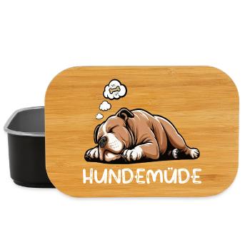 Hundemüde American Bully Bully Pit Bullybesitzer - Lunch Box - Schwarz - Vorne