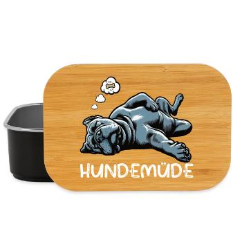 Hundemüde Cane Corso italienischer mastiff  - Lunch Box - Schwarz - Vorne