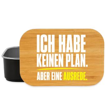 Kein Plan aber eine Ausrede - Lunch Box - Schwarz - Vorne