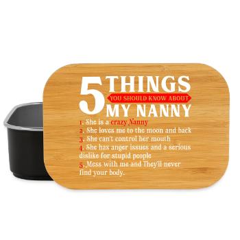 Verrücktes Nanny-Listen-Tee - Lunch Box - Schwarz - Vorne