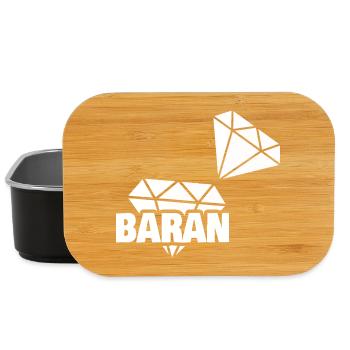 Geometrischer Schmetterling Baran - Lunch Box - Schwarz - Vorne
