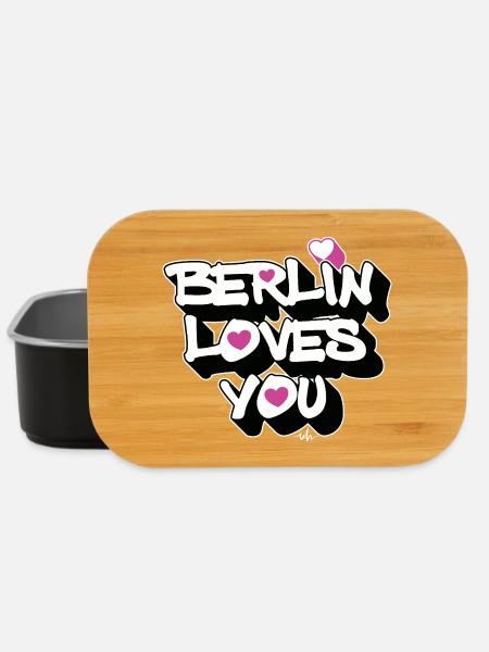 Berlin Loves You Heart 3D - Lunch Box - black