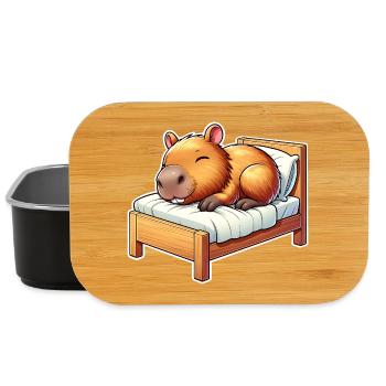 Capybara Sleeping - Boîte à goûter - noir - Devant