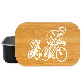 Cyclist Drawing - Lunch Box - black - Front