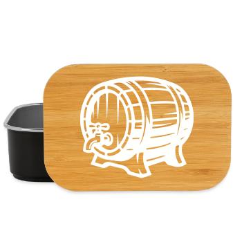 Bierfass Symbol Bier - Lunch Box - Schwarz - Vorne