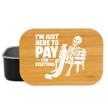Je suis juste là pour payer tout ce qui touche à l’argent - Boîte à goûter - noir - Devant