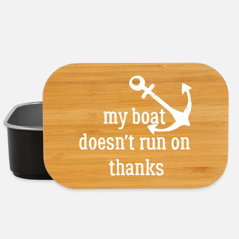 my boat doesn't run on thanks - Lunch Box - Schwarz