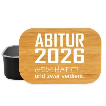 ABI 2026 Spruch - Lunch Box - Schwarz - Vorne