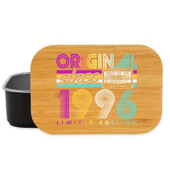 Cadeau d’anniversaire vintage vintage rétro 1996 - Boîte à goûter - noir - Devant