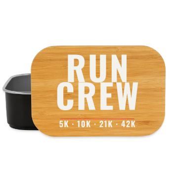 Run Crew Running Running Marathon Running Group Team - Lunch Box - black - Front
