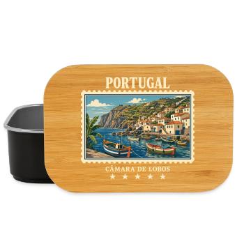Portugal Câmara de Lobos Vintage Reisemarke - Lunch Box - Schwarz - Vorne
