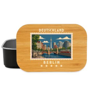 Deutschland Berlin Vintage Reisemarke - Lunch Box - Schwarz - Vorne