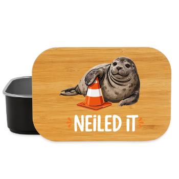 Neiled It Robbe Verkehrskegel Baustelle Humor - Lunch Box - Schwarz - Vorne