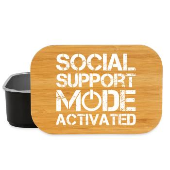 Social Worker Quote Support Mode Activated Social - Lunch Box - Schwarz - Vorne