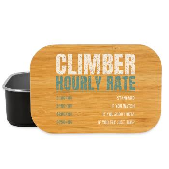 Climber Hourly Rate Funny - Lunch Box - black - Front