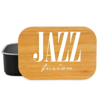 Jazz Fusion Typography Logo - Lunch Box - black - Front