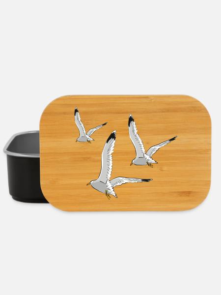 moewe vogel strand urlaub - Lunch Box - Schwarz