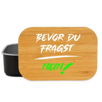 Bevor du fragst NEIN! - Lunch Box - Schwarz - Vorne