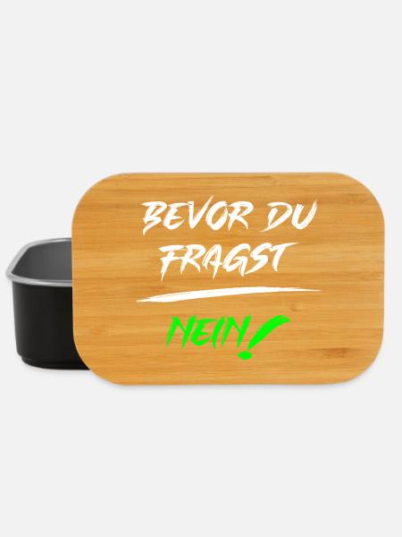 Bevor du fragst NEIN! - Lunch Box - Schwarz