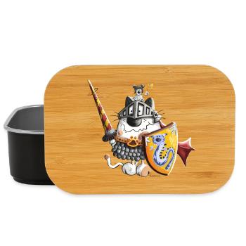 Chat Chevalier - Boîte à goûter - noir - Devant