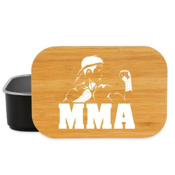 Symbole d’arts martiaux mixtes Fighter MMA cadeau - Boîte à goûter - noir - Devant
