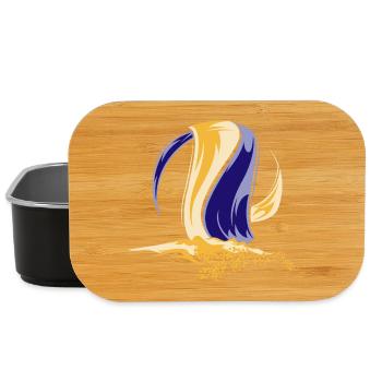 Symbole de l’équipe de volleyball de plage Couleurs du logo Sable - Boîte à goûter - noir - Devant