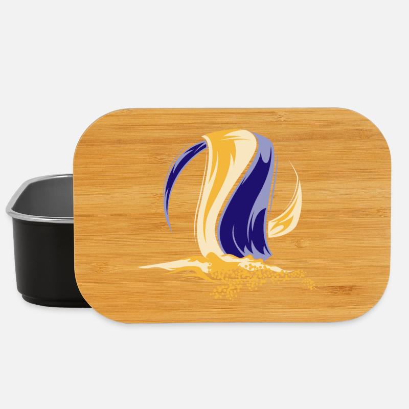 beachvolleyball team symbol Logo colors Sand - Lunch Box - Schwarz