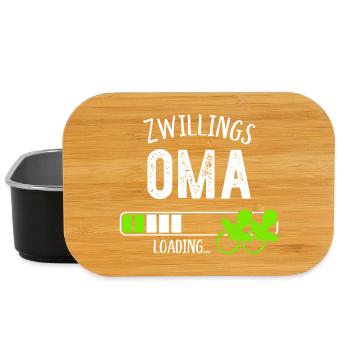 Zwillingsoma Loading Oma Großmutter Zwillinge - Lunch Box - Schwarz - Vorne