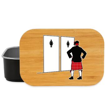 Funny Scotland Kilt Cornemuse Rock Toilett - Boîte à goûter - noir - Devant