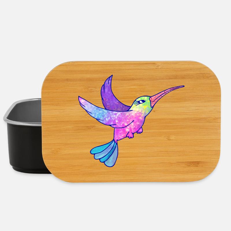 Colibri oiseau mignon animaux - Boîte à goûter - noir
