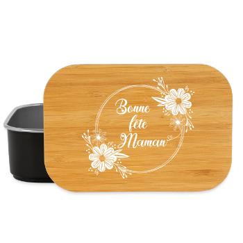 Bonne fête Maman - Boîte à goûter - noir - Devant