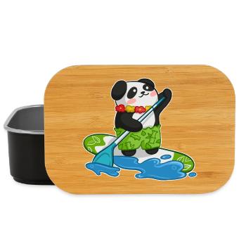 Stand Up Paddling Stand up Paddler Panda - Lunch Box - Schwarz - Vorne