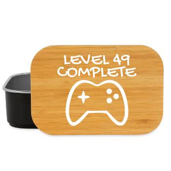 49 Geburtstag - Level 49 Complete - Gamer 49 Jahre - Lunch Box - Schwarz - Vorne