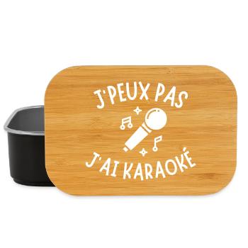 karaoké, fan de karaoké - Boîte à goûter - noir - Devant