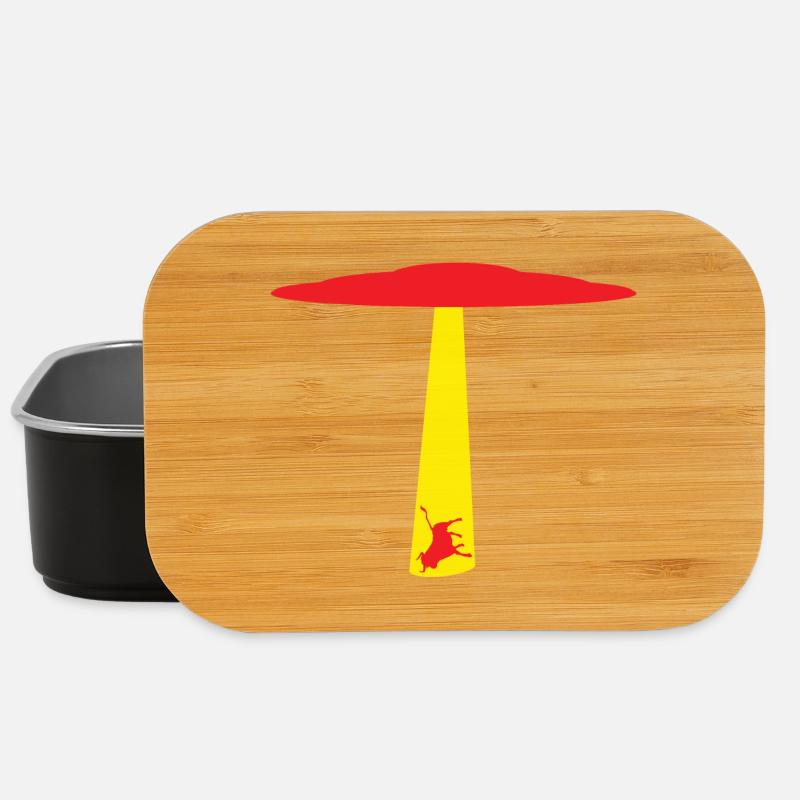 UFO-Entführung eines Stieres - Lunch Box - Schwarz