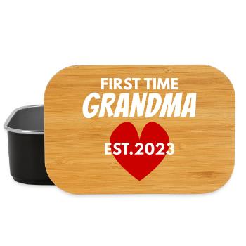 Oma zum ersten Mal - Oma 2023 - Lunch Box - Schwarz - Vorne