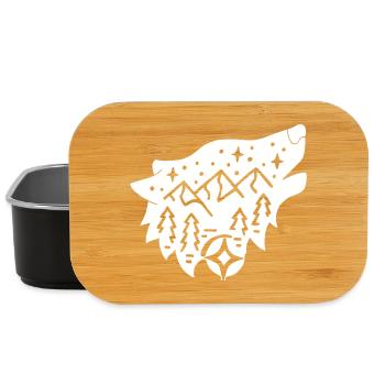 nature totem white wolf - Lunch Box - black - Front