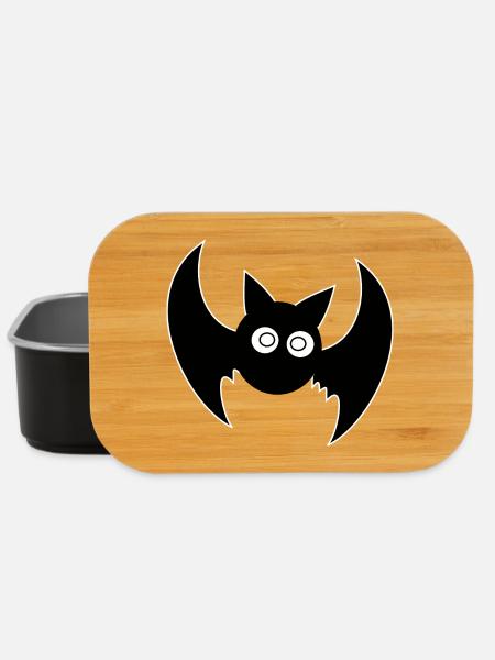 Halloween T-shirt Fledermausspooky cute Shirt - Lunch Box - Schwarz